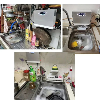 Household 220v Ultrasonic Dishwasher Sink Free-standing Installation-free Home Brush Type Vegetable Washing Lazy Automatic