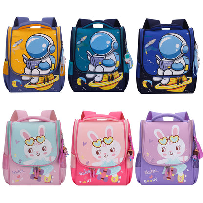 Mochila Infantil Meninos Jardim de Infância Astronauta Coelho Mochilas Infantis Mochila Escolar de Estudantes Presente Mochila de Desenho Animado Grau 1-9