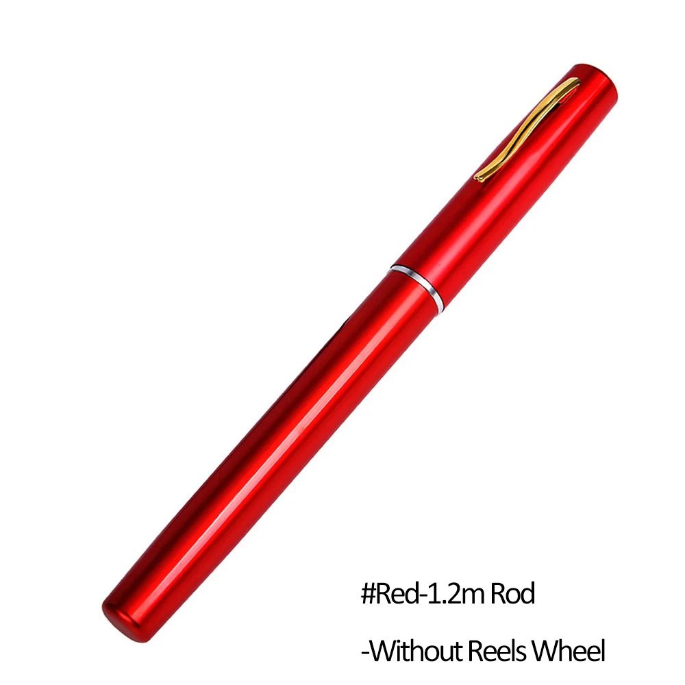 Vara de Pesca Retrátil Compacta Estilo Caneta 1M-1.6M Haste Telescópica Leve em Liga de Alumínio Portátil para Uso Externo Equipamento de Pesca