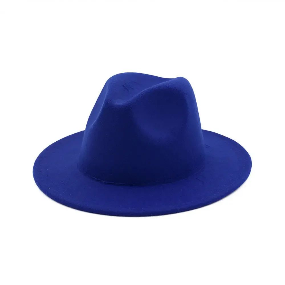 Chapéu Fedora de Feltro de Lã Novo para Mulheres e Homens, Elegante para Outono Inverno, Chapéus de Inverno para Senhoras e Cavalheiros, Casamento, Igreja, Jazz, 55-60CM Gorros