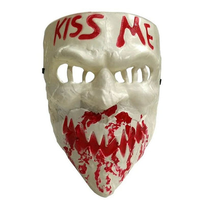 Human Removal Plan Mask Evil Smiley Bleeding Mask Men and Women Kiss Me Mask Halloween Mask Human Removal Plan Cosplay Mask