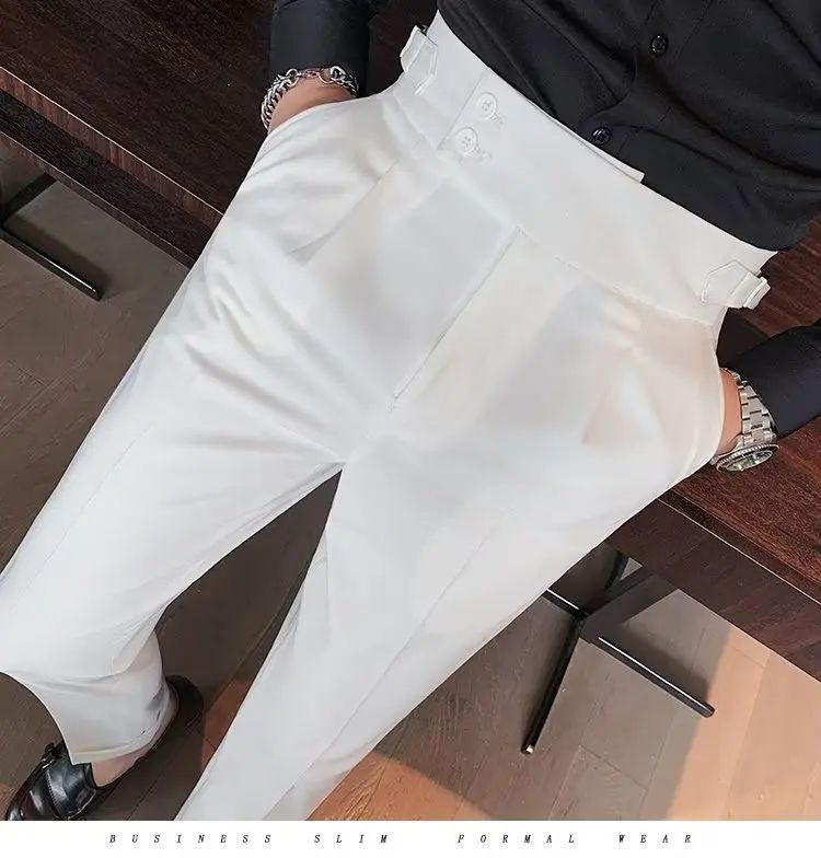 Calça Masculina Nadir Coffee Color Clássica Estilosa Paris Botão Prega Única Emagrece Suaviza Sua Silhueta Calça Social Casual
