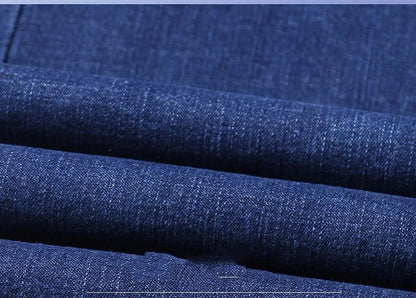 2025New Business Men's Jeans Casual Straight Stretch Fashion Classic Blue Black Work Denim Trousers Male Brand Clothing