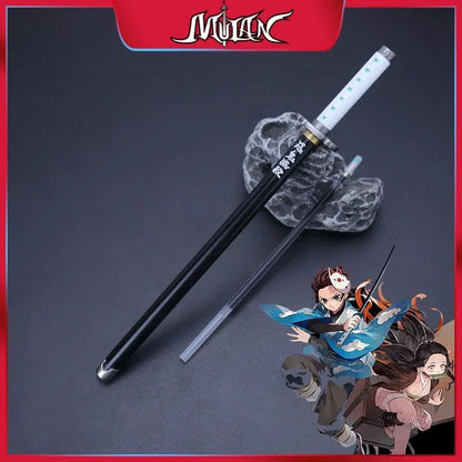 Caneta espadada de ponta de feltro de 7,5 polegadas Demon Slayer Nichirin, modelo de liga de espada, caneta katana Tanjirou, arma de anime Kimetsu No Yaiba, brinquedo Rengoku