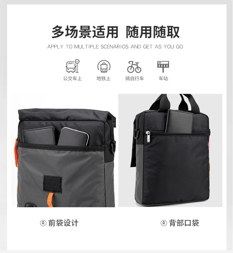 2024 New Shoulder Messenger Bag Casual Men's Bag Portable Briefcase Nylon Waterproof Outdoor Bag Man Messenger Trend Handbags