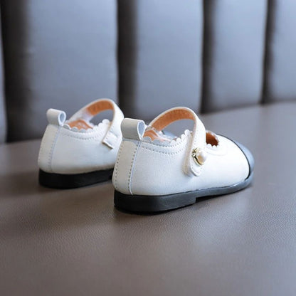 Classic Girls Fashion Princess Shoes New Patchwork Toddler Casual Shoes Spring Autumn Children Versatile Kids Walking Flat Shoes