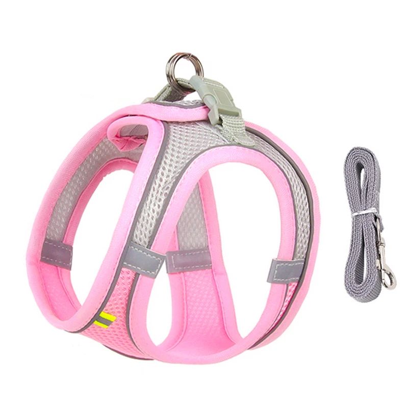 Puppy Harness Set Dog Accessories Adjustable Puppy and Cat Harness Vest French Bulldog Chihuahua Small Dog Collar Pet Leash Dogs