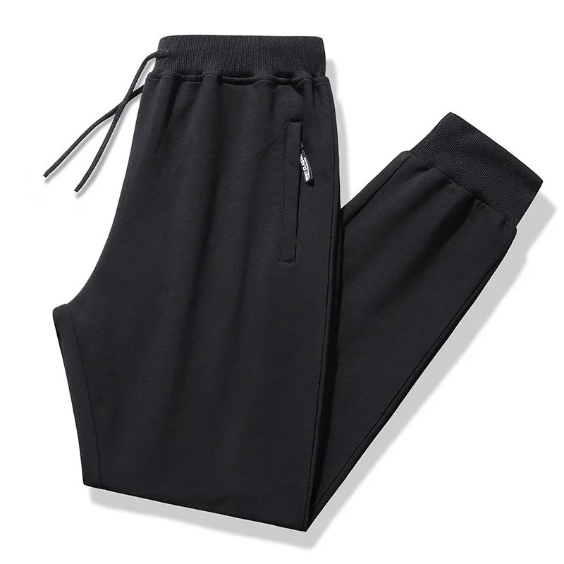 Men's Casual Pants Plus Size 110-180KG Stretch Slim Fit Elastic Waist Jogger Pants 1XL-7XL Classic Black Trousers Male Clothing
