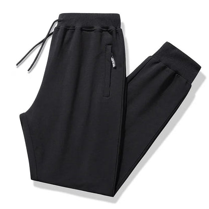 Men's Casual Pants Plus Size 110-180KG Stretch Slim Fit Elastic Waist Jogger Pants 1XL-7XL Classic Black Trousers Male Clothing