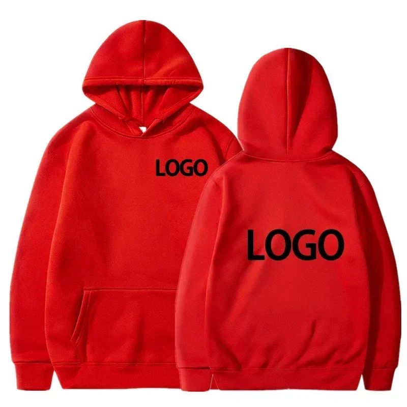 Customized Pullover Hoodie Unisex Poly-Cotton Blend Loose Casual Wear For Team Bulk Order Club Events