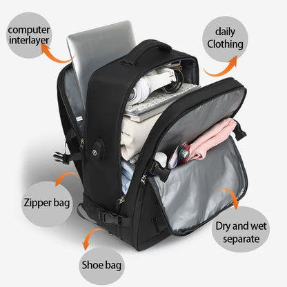 Mochila de Viagem Grande Mochila de Bordo Mochila de Caminhada Impermeável para Esportes ao Ar Livre Mochila Casual, Mochila Escolar