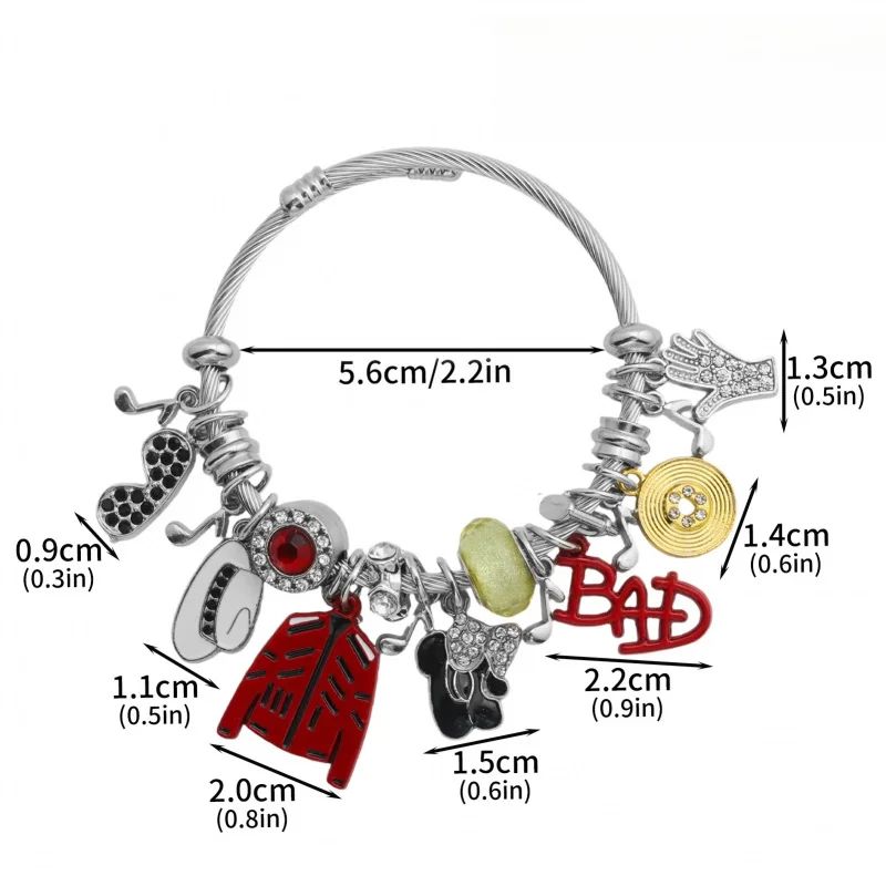 Artist Singer Michael Jackson BAD Necklace Rock Roll Everlasting Classic MJ Pendant Hot Charm Cosplay Jewelry Accessories Music