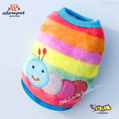 Cute Dog Clothes Winter Vest For Small Dogs Cats Warm Pets Sweater Soft Flannel Puppy Puffer Jacket Dog Accessories Supplies Xxs