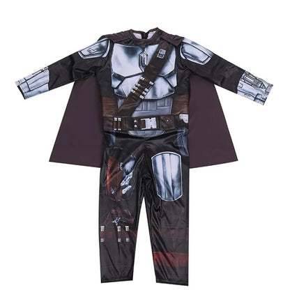 Boys Classic Movie Mask Costume Printed Cartoon Warrior Armor Bodysuit Kids Fantasy Cosplay Costume Halloween