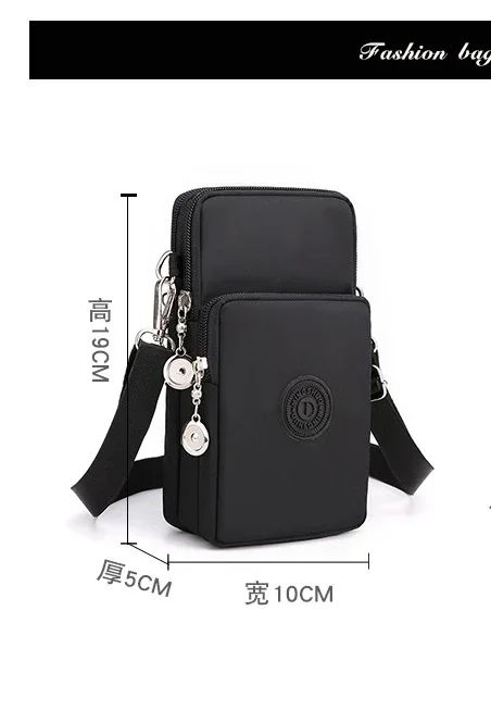 New Women Mobile Phone Bag Nylon Cell Phone Bag Coin Purse Strap Shoulder Bag Small Crossbody Bags for Women Wallet Travel Purse