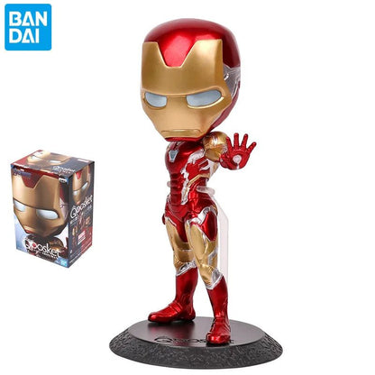 BANDAI Original Banpresto Qposket Marvel Vingadores Homem de Ferro Capitão América Loki Thor Figuras Colecionáveis