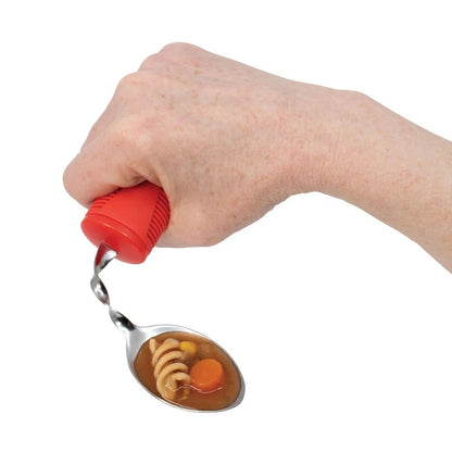 Conjunto de Talheres Adaptáveis de 4 Peças Leves, Garfos e Colheres Flexíveis, Talheres Ergonômicos de Fácil Aderência para Idosos, Ideal para Alimentação de Pessoas com Demência e Alzheimer
