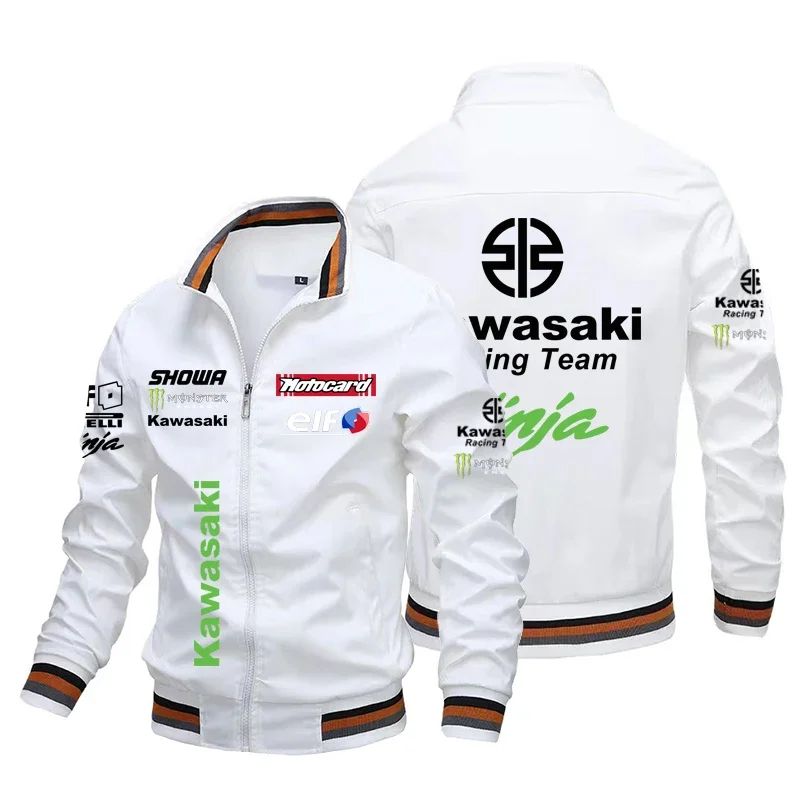 2025 Hot Selling Kawasaki Men's Cycling American Racing Hoodie Jacket Motorcycle Jacket Loose Casual Plus Size Men's Racing Jack