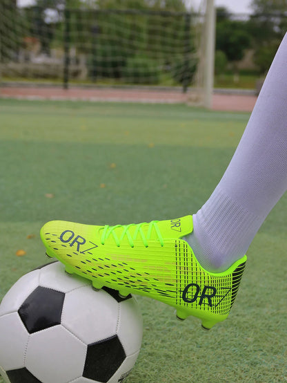 TF/FG Football Field Boots Original Men Women Studded Football Shoes Turf Match Ultralight Soccer Shoes Cleats Unisex Resistant