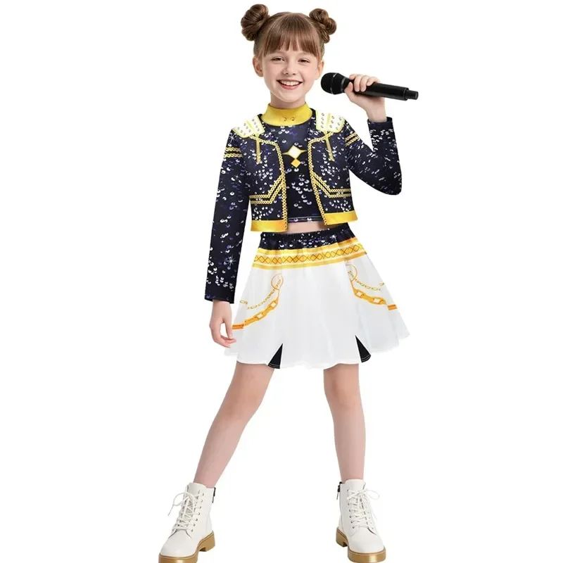 Hot Selling Korean Style teenager Suit Halloween Cosplay Hot Teenager Show Costume Black Shiny Suit Halloween  Anime Costume