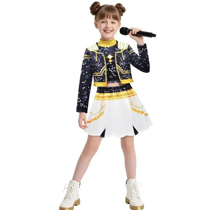 Hot Selling Korean Style teenager Suit Halloween Cosplay Hot Teenager Show Costume Black Shiny Suit Halloween  Anime Costume