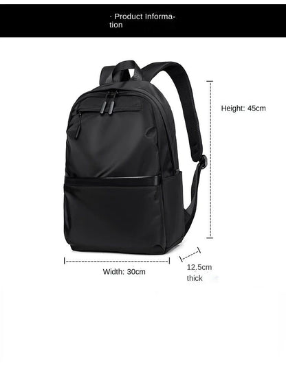 Mochila de negócios masculina de novo estilo, nylon, cor sólida, grande capacidade, mochila escolar para estudantes, mochila de viagem em promoção