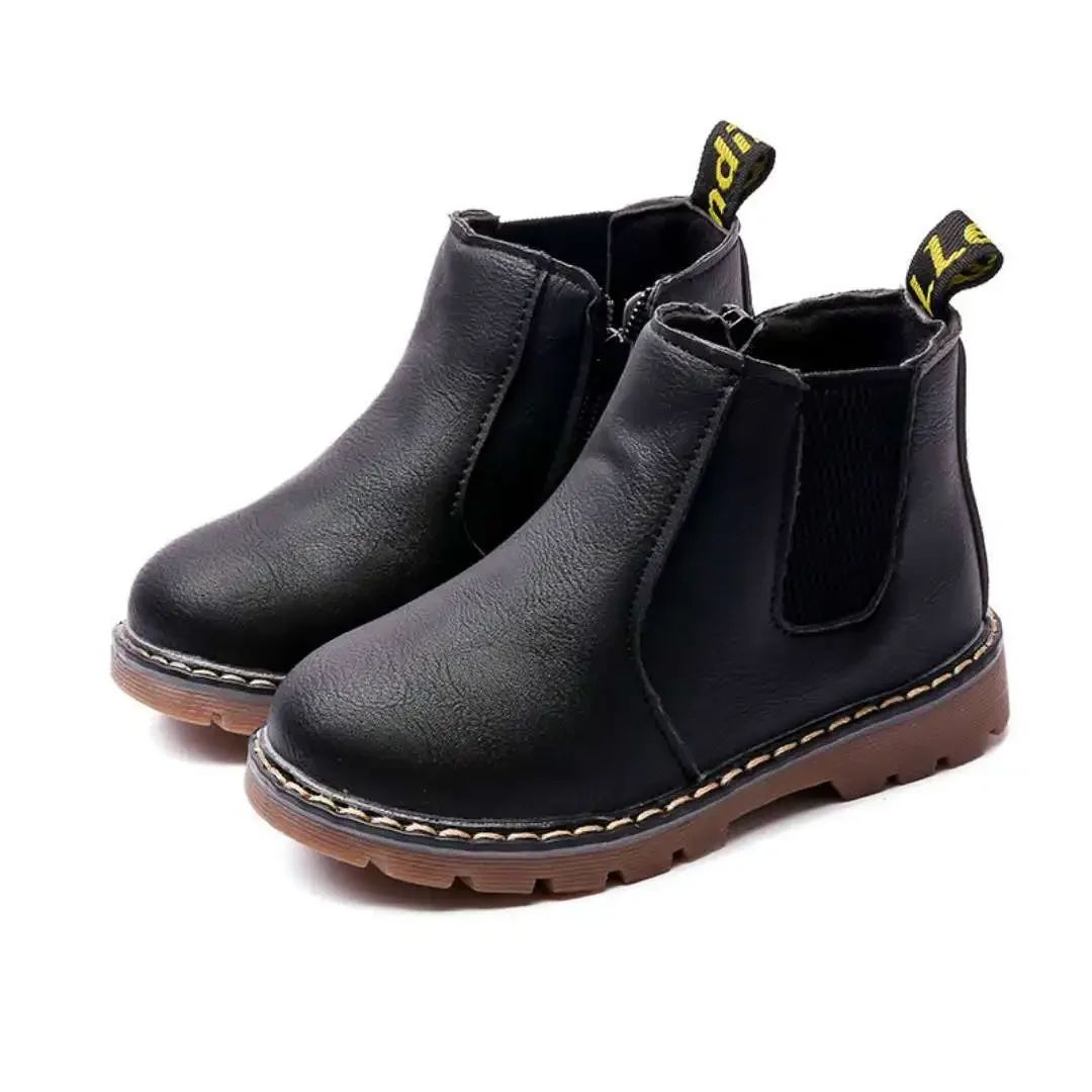 Children's Boots for Boys Girls Toddlers Little Kids Fashion Classic Ankle Boots Warm Rubber Chelsea Boots British Style 21-36
