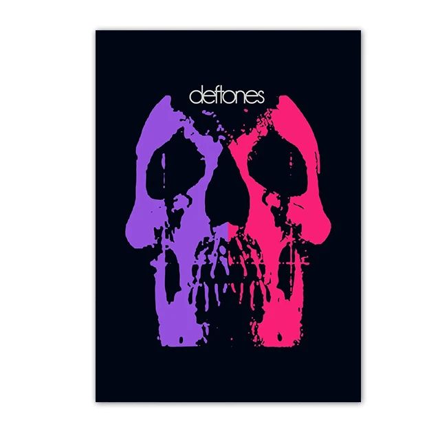 Retro Inspired Band Themed Wall Art D-Deftones Posters Classic Music Album Canvas Painting Ideal for Home Room Decor