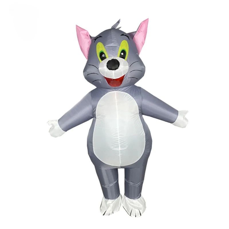 Inflatable Cat and Mouse Costume Adult Size Funny Cartoon Animal Cosplay Suit for Party Halloween Performance
