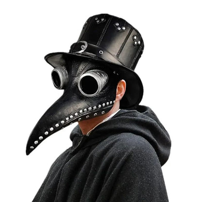 PU Leather Plague Doctor Mask Medieval Steampunk Bird Beak Face Halloween Cosplay Prop Vintage Gothic Costume Wholesale