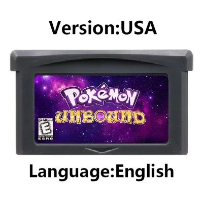 Cartucho de Jogo GBA Console de Videogame 32 Bits Card da Série Pokemon Crown Clover Unbound Quetzal Glazed Gaia Emerald Legacy