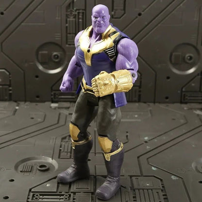 17 Cm Brinquedos Infantis Marvel Anime Figuras Homem-Aranha Hulk Action Figure Homem De Ferro Desenho Animado Brinquedo Infantil Presente De Natal Boneca Brilhante Hobbies