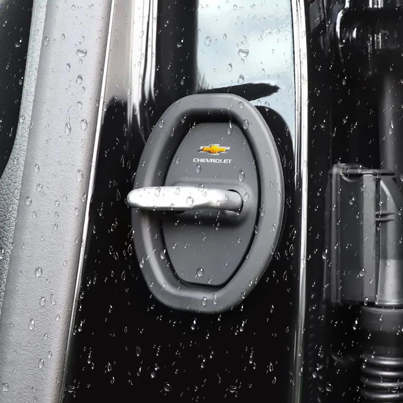 4 peças de silicone anticolisão protetor de fechadura de porta de carro para Chevrolet Colorado Cruze Captiva Malibu Trax Aveo Camaro