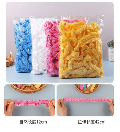 Toucas de Banho Descartáveis Acessórios para Sauna Transparentes e à Prova d'Água Toucas Descartáveis para Cabelo Produtos de Banheiro para Casa
