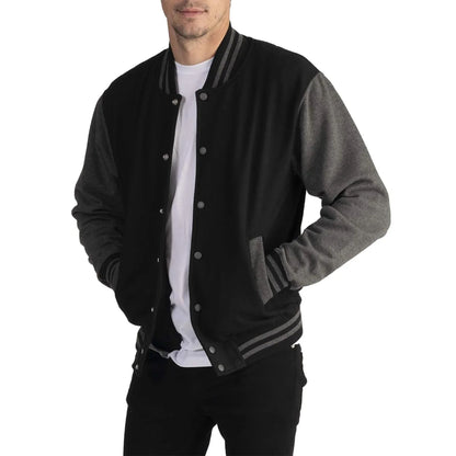 Jaquetas Masculinas com Letras de Cidade, Estilo Preppy, Uniformes de Beisebol, Casuais, S-3Xl, Blusas de Movimento High Street, Casaco de Retalhos de Pesca, Novidade de Outono