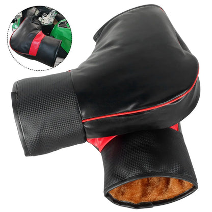 1 Par de Luvas de Inverno Aquecedor de Punho para Motocicleta, Protetoras, para Moto e Scooter, Quentes, Grossas, à Prova de Chuva para Guidão