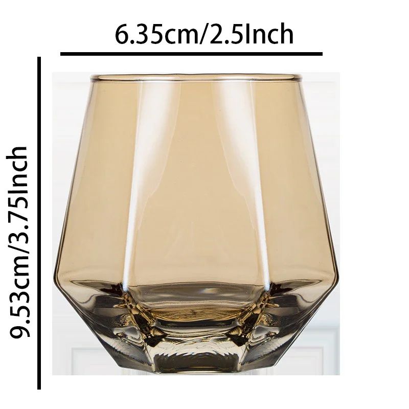 Taças de Vinho Borda Hexagonal 300ml Taça Transparente para Coquetéis Bar Festa Clube Banquete Utensílio para Beber Champanhe Limonada Água
