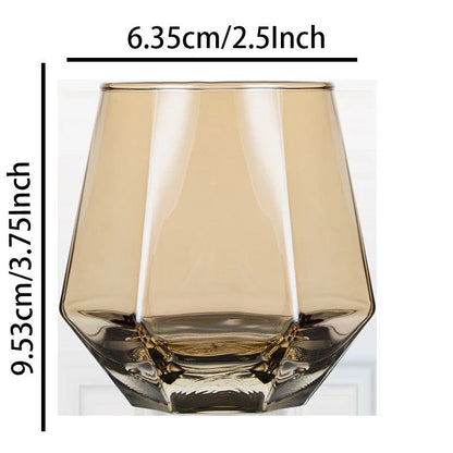 Taças de Vinho Borda Hexagonal 300ml Taça Transparente para Coquetéis Bar Festa Clube Banquete Utensílio para Beber Champanhe Limonada Água
