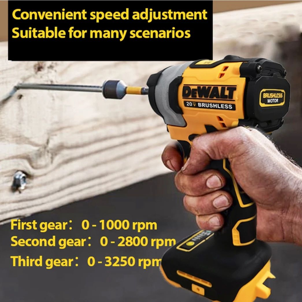 Parafusadeira de Impacto DEWALT DCF850 Parafusadeira Elétrica 20V Sem Escovas Sem Fio 3250RPM chaves de fenda Ferramentas de Alto Torque Ferramentas Elétricas
