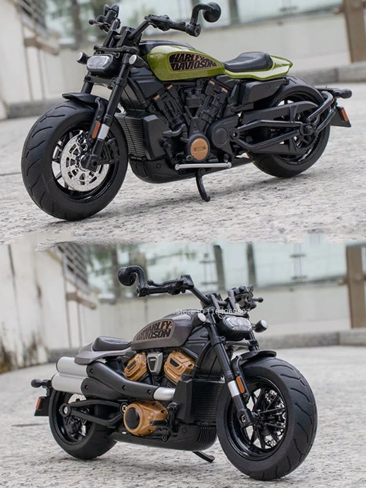1:12 Scale Sportster S Modelos de Brinquedo de Moto Metal Fundido V4S Motocicletas em Miniatura com Absorção de Choque Pneus de Borracha para Presentes de Meninos