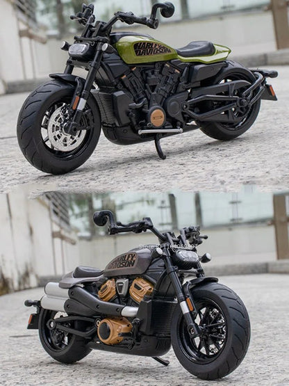 1:12 Scale Sportster S Modelos de Brinquedo de Moto Metal Fundido V4S Motocicletas em Miniatura com Absorção de Choque Pneus de Borracha para Presentes de Meninos