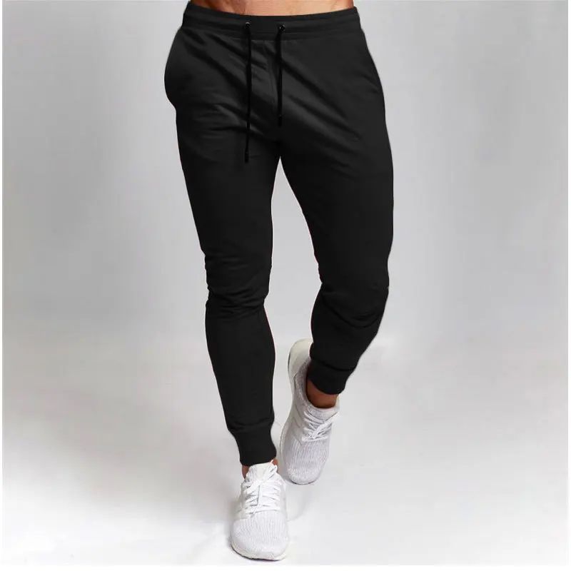 Calça Casual Masculina Moletom Jogger Tamanho Grande Cintura Elástica Esportiva Casual Calças Soltas Roupas Fitness Primavera Seção Fina
