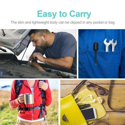 Portable Mini LED Pen Flashlight With Pen Clip Handheld Ultra Pocket Torch Use AAA Battery For Outdoor Camping Emergency Lamp