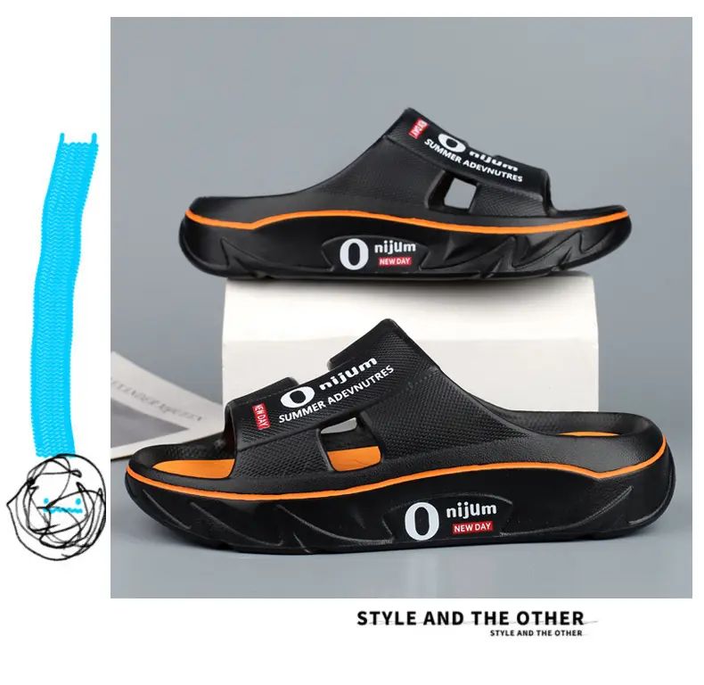 New Summer Men Massage Slippers Sides Indoor Outdoor Sandals Soft Sole Slides Male Flip-flops Men's Sandals Beach Casual Shoes