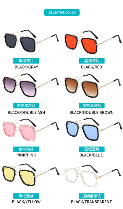 High Quality Iron Man Tony Stark Fishing Sunglasses Square Outdoor Sport Fishing Glasses Men Spider Eyewear Sports Sun Glasses