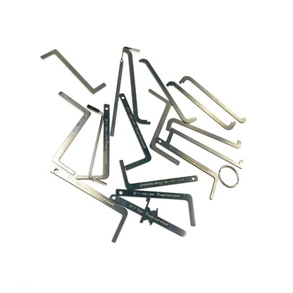 Kit Profissional de Chaveiro - Chave de Tensão de Aço Inoxidável e Conjunto de Gazuas com Ferramentas de Haste de Empurrar