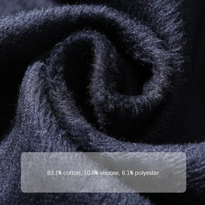 Thick Vintage Jeans Men's Winter Straight Warm Fleece Baggy Thermal Denim Trousers Fashion Korean Wide Male Plush Pants