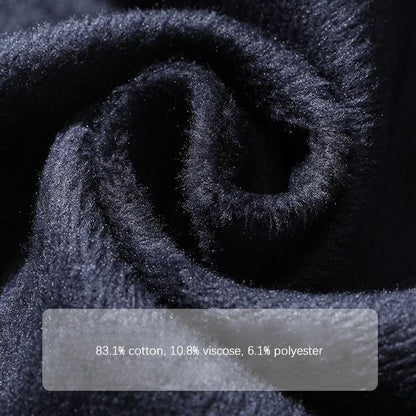 Thick Vintage Jeans Men's Winter Straight Warm Fleece Baggy Thermal Denim Trousers Fashion Korean Wide Male Plush Pants