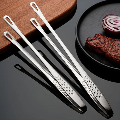 304 Stainless Steel Food Clip, Extended Barbecue Tongs for Household & Grill Use