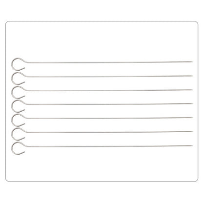 10pcs Meat Round Flat Roast Skewers Stick Stainless Steel BBQ Needle Barbeque Skewers Kitchen Utensils Outdoor Camping Picnic